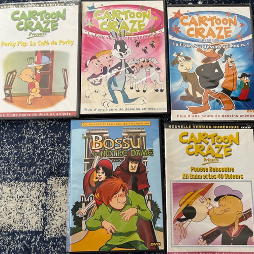DVD with French children's cartoons like new, set