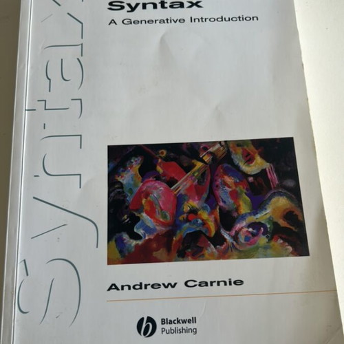 Syntax A Generative Introduction book used, English