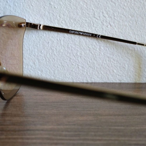 Emporio Armani EA 2075 sunglasses like new, gold butterfly frame