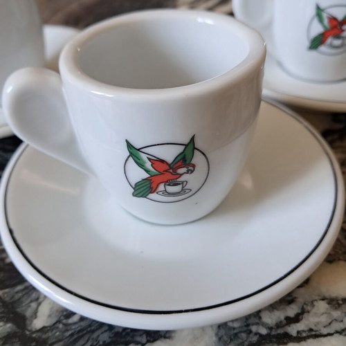 Loumidis Collectible Coffee Cups Set of 3 Like New, Thick Porcelain