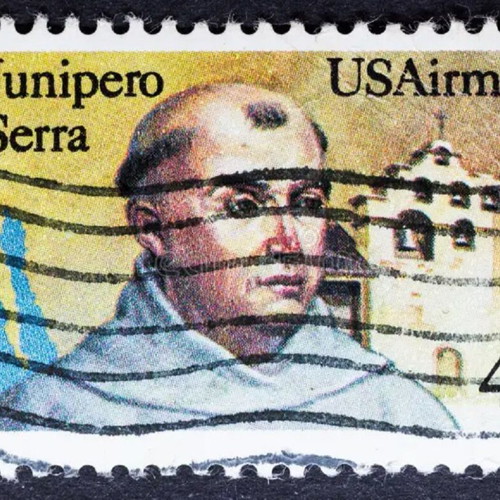 Γραμματόσημο Junípero Serra US Airmail 44c σαν καινούργιο, έκδοση 1985
