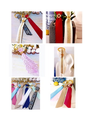 Handmade Martyrika Keychains with Ribbon made to order