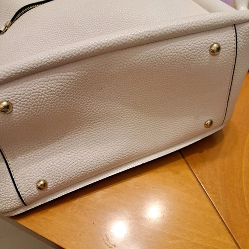KEM shoulder bag used, large, white