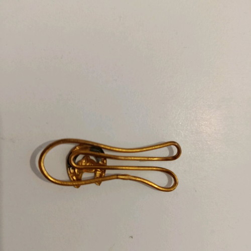 Vintage gold-plated tie clip 1960s with embossed horse used