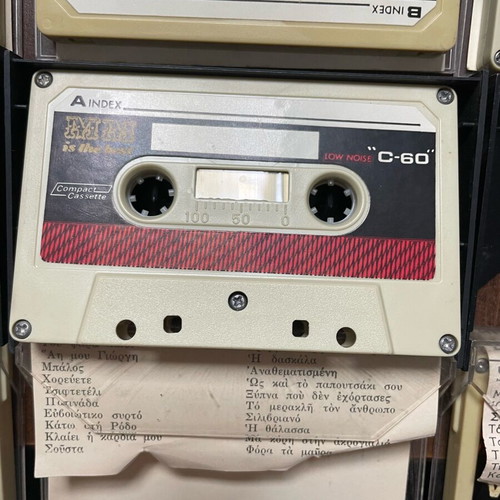Stereo Compact Cassettes C-60 used, pack of 6, laika and Spanish songs