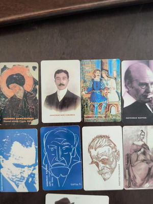 Greek phone cards used, set of nine