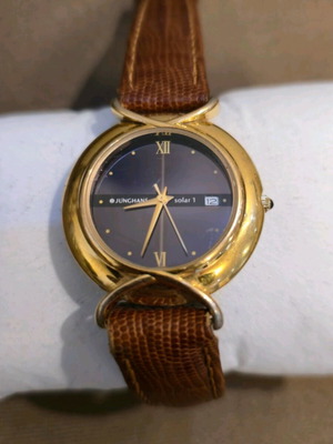 Junghans Solar 1 ρολόι μεταχειρισμένο, επιχρυσωμένο