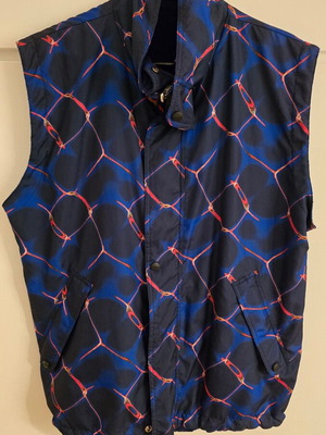 Psychedelic sleeveless jacket used, Large/Extra Large, retro vintage 90s 00s