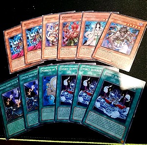 YuGiOh tcg 12 cards SPIRIT bundle Izanami, Yamato no Kami, Spiritual energy settle machine...