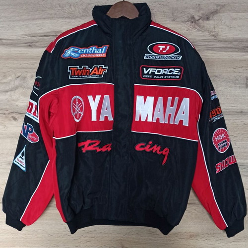 JH Design men's jacket used, size M, black and red