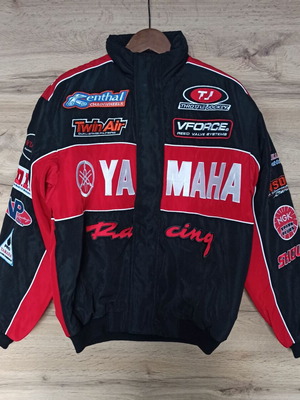 JH Design men's jacket used, size M, black and red