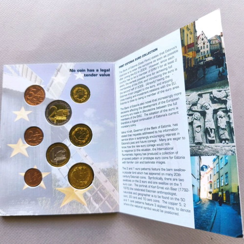 Collectible euro trial coin set from Estonia 2004 new