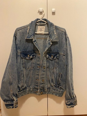Oversized crop τζιν τζάκετ σαν καινούργιο