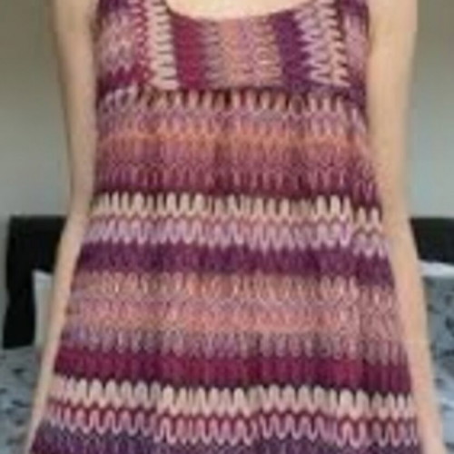 Top H&M used, burgundy and gold shades, medium to large