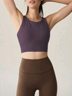 Sports Top Bustier new, elastic, size XS, dark purple
