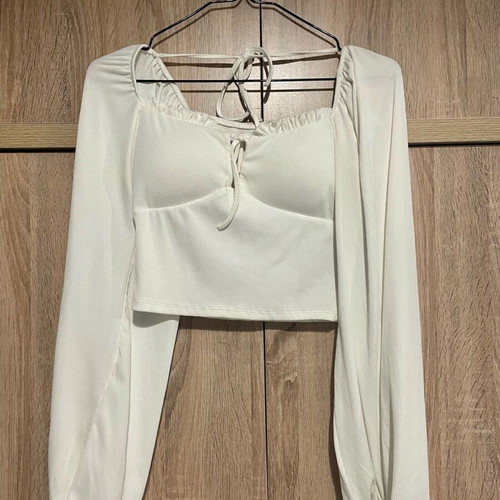 Blouse with padding like new, white, size S