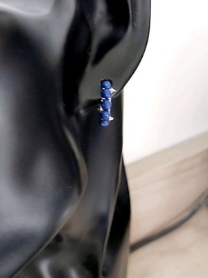 Silver 925 earrings with sodalite new, miniature
