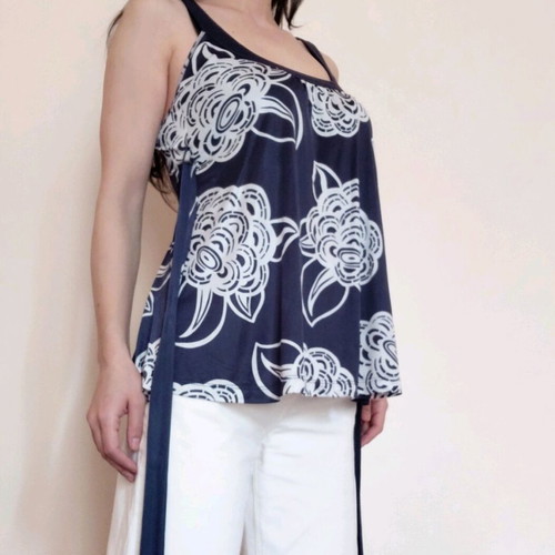 Mango top used, blue, size S, silky satin fabric
