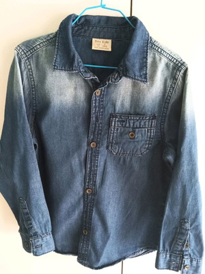 Zara kids denim shirt for boy 7 years like new, blue
