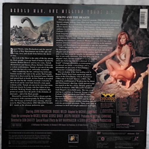 One Million Years B.C. LaserDisc like new, science fiction
