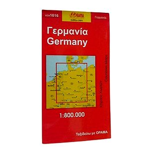 Χάρτης Οδικός Τουριστικός αναδιπλούμενος Γερμανία