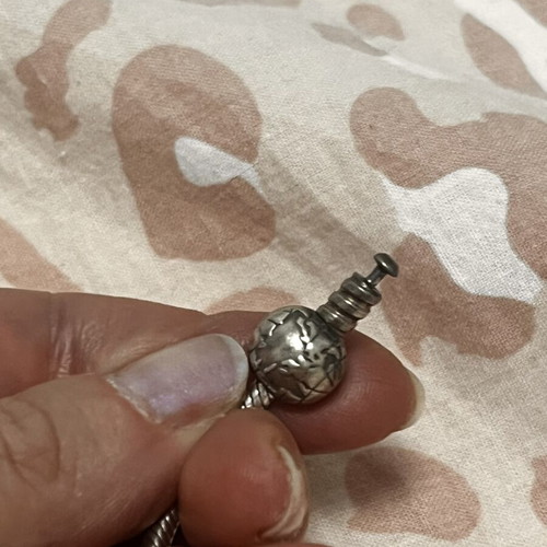 Pandora charm clip world silver 925 used