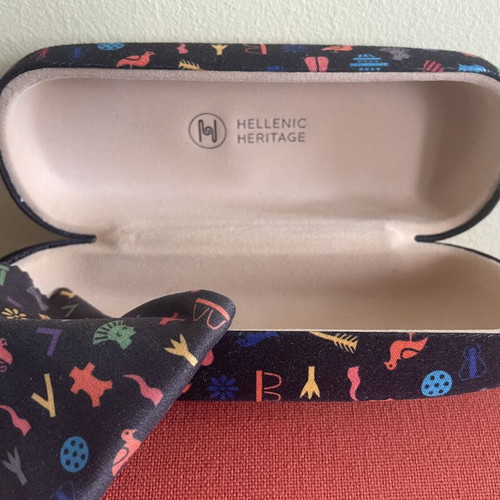 Hellenic Heritage glasses case new, black multicolor