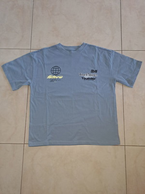 M&S T-shirt with racing car designs, grey, size 170 cm