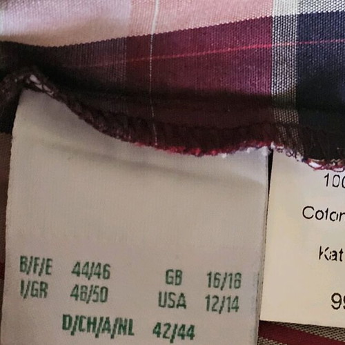 Ulla Popken Women's Checked Shirt like new, 100% Cotton, Size 44/46