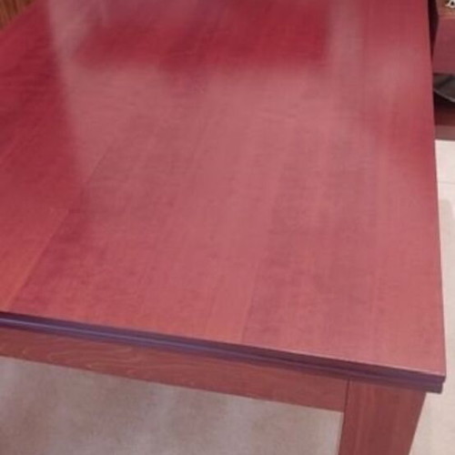Dining set with six chairs like new, cherry wood finish