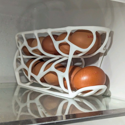 Modern egg holder with unique design and two tiers, new