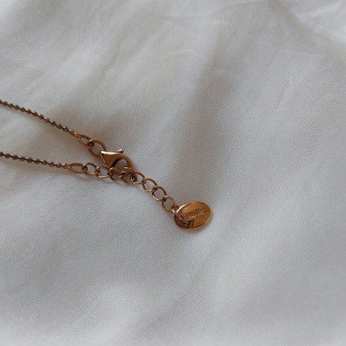 Folli Follie necklace S925 with purple pavé pendant like new