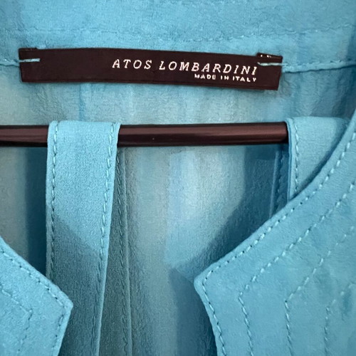 Atos Lombardini silk blouse like new, blue