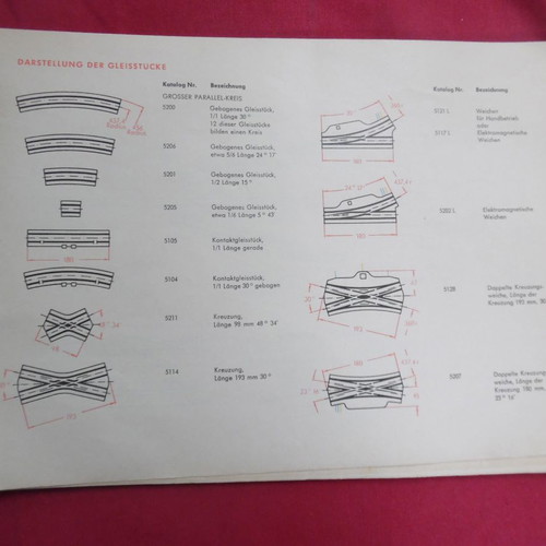 Marklin HO 0330 manual from 1962 in very good condition