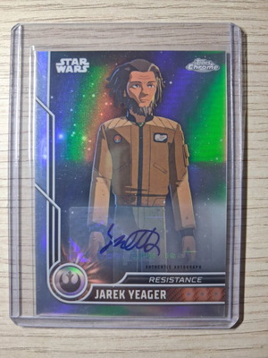 Jarek Yeager Star Wars Topps Chrome autograph card