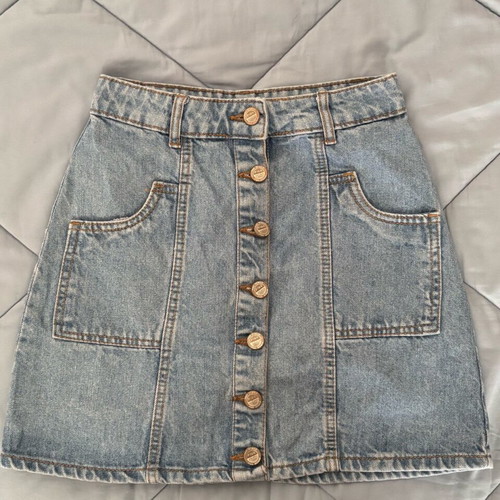 Pink Woman denim skirt s.32 like new, light blue