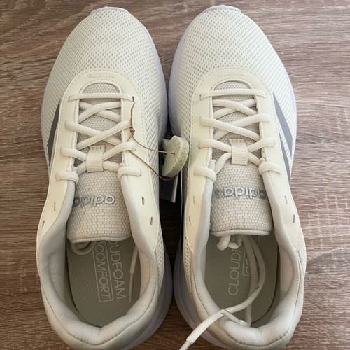 Adidas athletic shoes new, beige, size 38.5