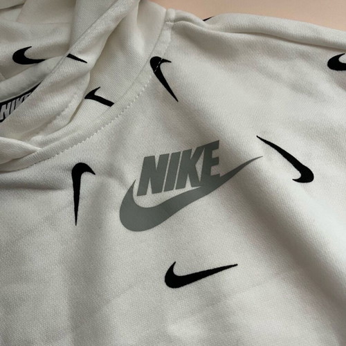 Nike fleece hoodie for girls 7-8 years like new, white