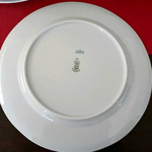 Ionia porcelain dinnerware set with floral relief decoration, 9 pieces