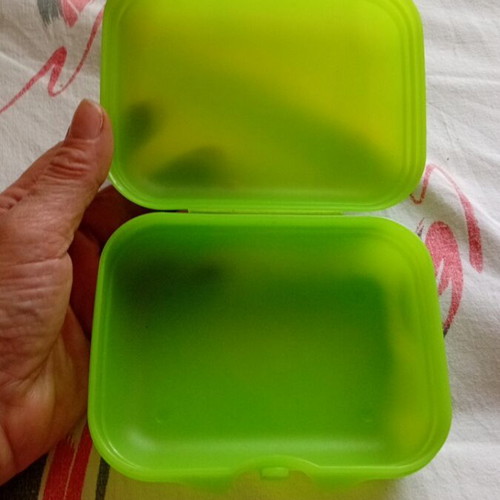 Tupperware Twin Case medium size like new, green