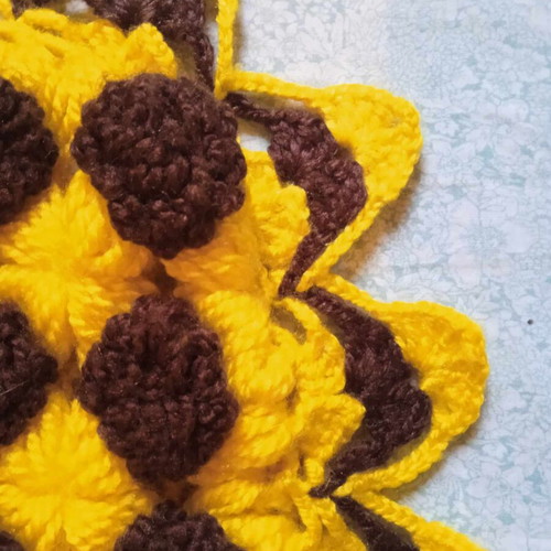 Knitted pillowcases new, set of 2, yellow brown