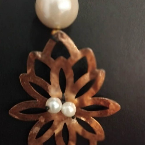 Handmade necklace 57 cm with pearl like new