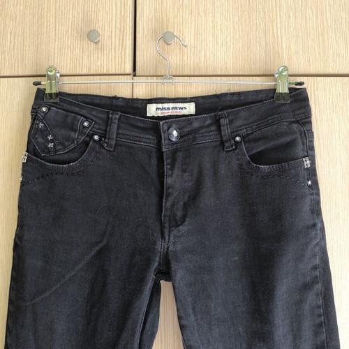 Women's black skinny jeans XL like new, low waist
