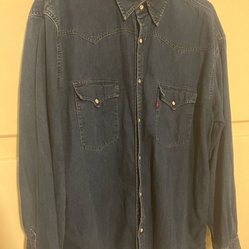 Levi’s Jean Denim shirt XL vintage old school western like new, blue