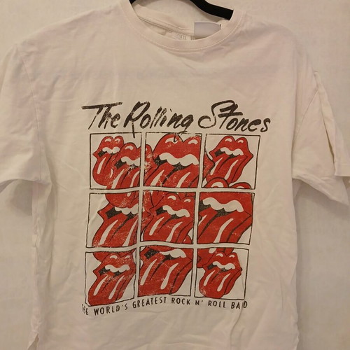 Zara x The Rolling Stones White Graphic T-Shirt 13-14 Yrs Like New