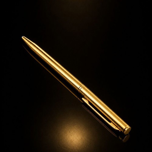 Metallic Ultra-Thin Pen Gold Tone new