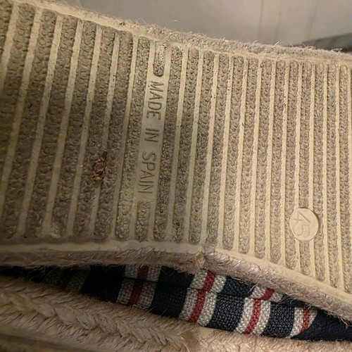 Gios Eppo fabric espadrilles like new, blue striped, size 45