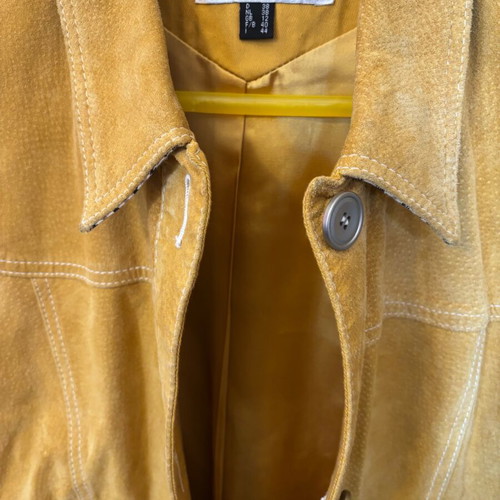 Women's Genuine Leather Mustard Vest XL like new