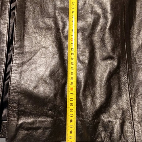 Ricano men's leather coat new, black semi-glossy, size M/L