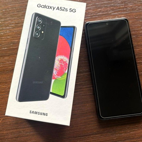 Samsung Galaxy A52s 5G phone used, 128GB, dual SIM, black